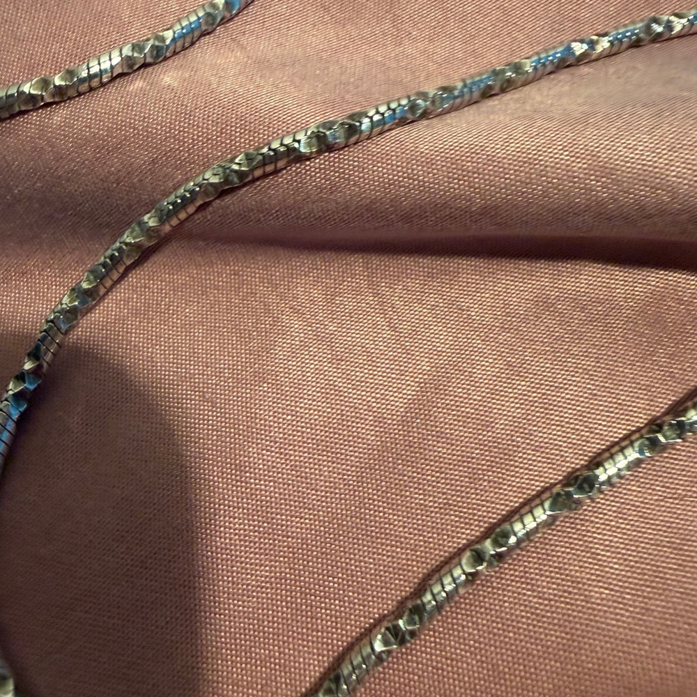 Delicate Silver Rope Chain Necklace - Picture 3 of 11